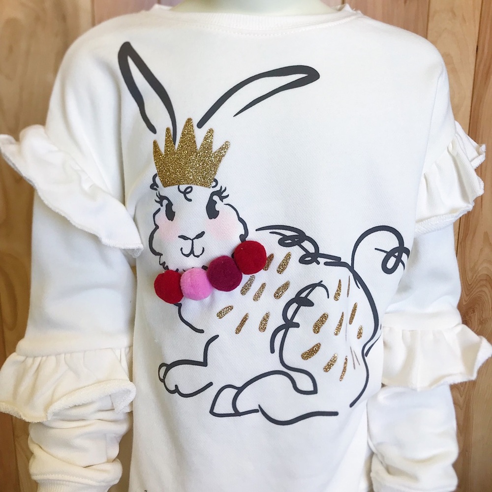 RESTOCKED NWT Pom Pom Queen Bunny Sweater - Picture 3 of 5
